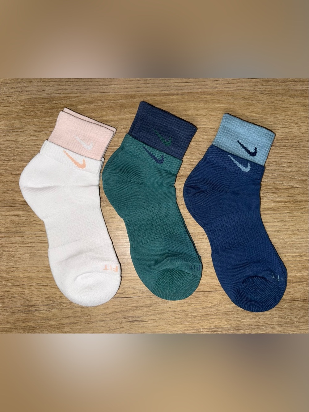 NWT NIKE 3-Pack Cushioned Double layer Ankle Socks. Size M/L. (Unisex).